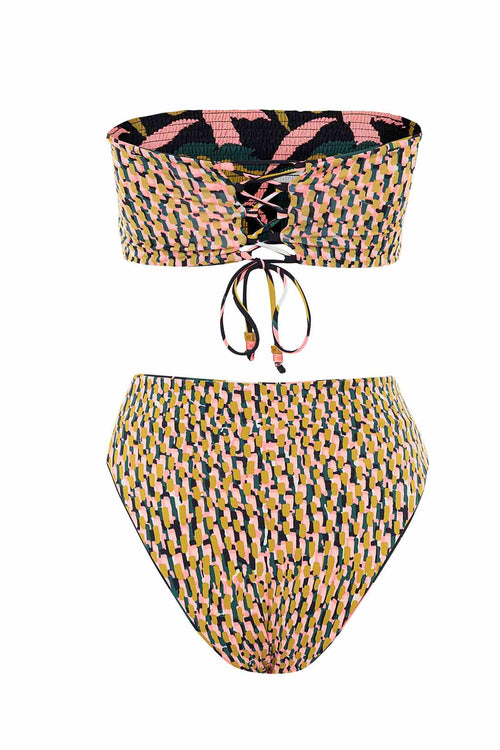 Maaji Lush Leaves Artemis Suzy Bikini Set reversible back