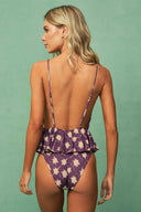 Maaji Limited Edition Eggplant Dye Scarlett One Piece back