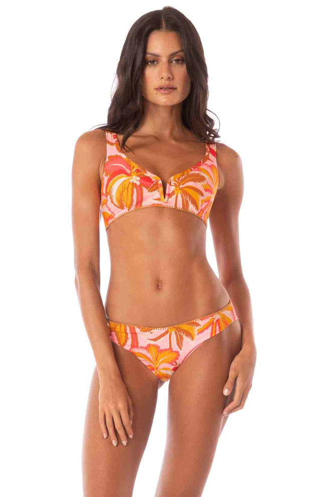 Maaji Pink Palms Victoria Sublimity Bikini Set