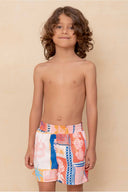 Maaji Paradise Postals Little Sailor Boys Swim Trunk