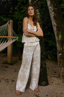 Sand Floral Printed Pants Set
