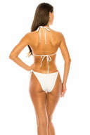 White Diamond Ring Triangle Bikini Set back