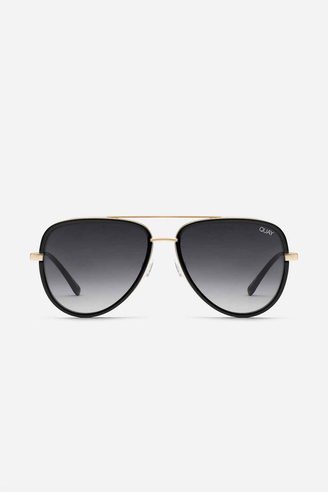 QUAY All In Mini Black Polarized Sunglasses