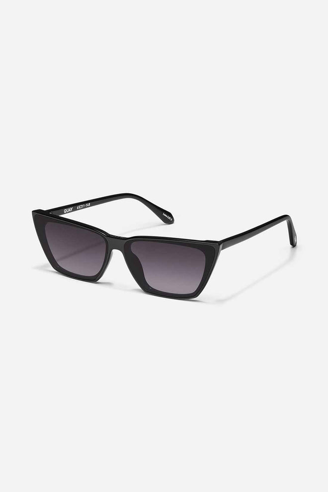 QUAY Black Bad Habit Sunglasses side