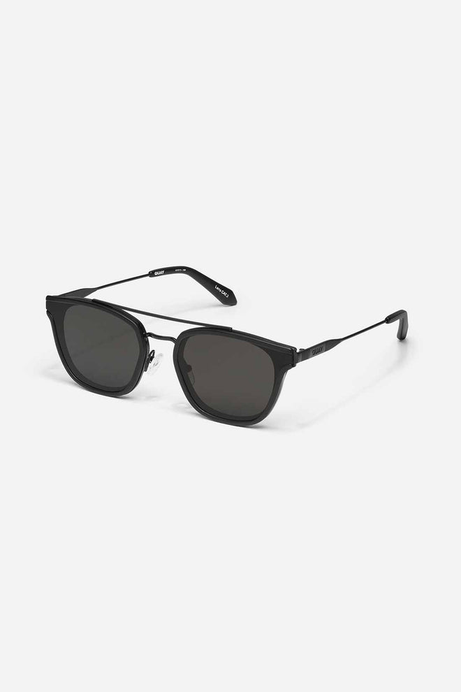 QUAY Matte Black Getaway Sunglasses side