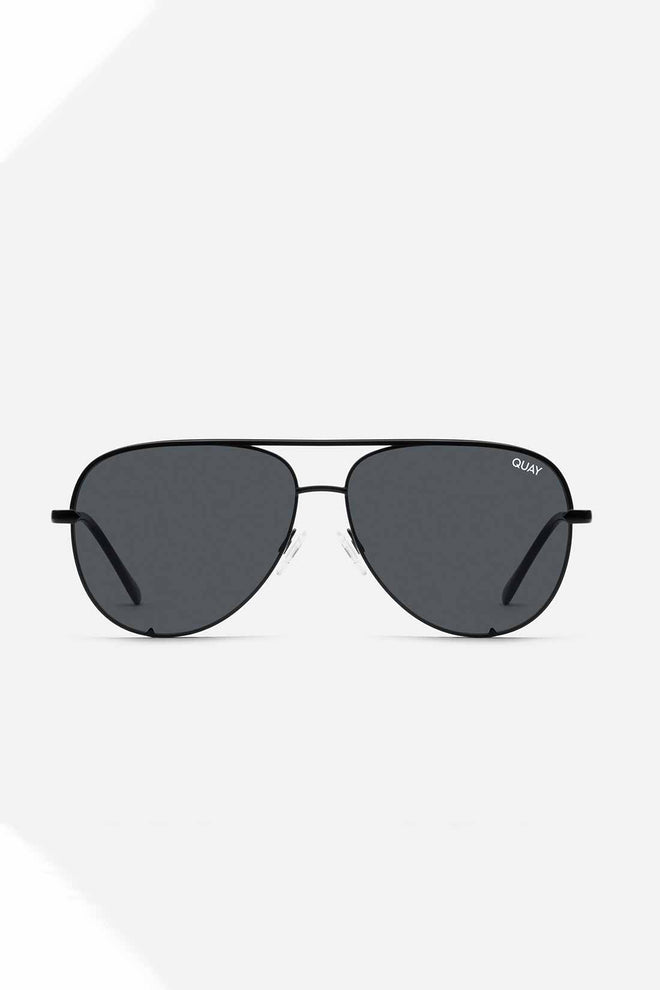 QUAY Black High Key Smoke Sunglasses