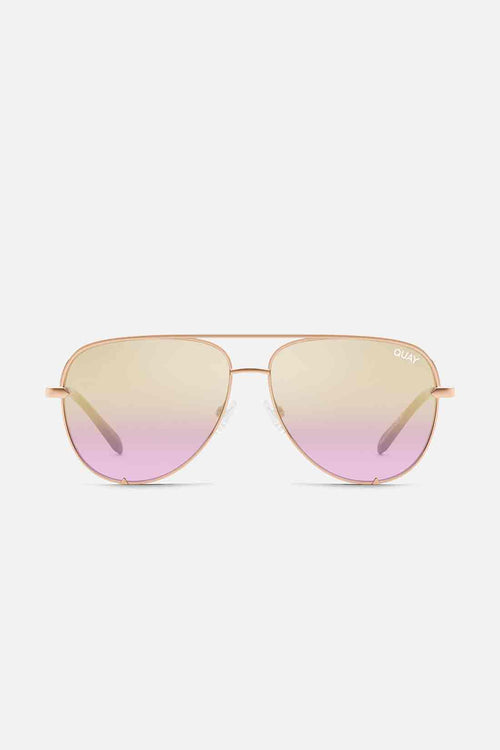 QUAY Rose Gold High Key Sunglasses