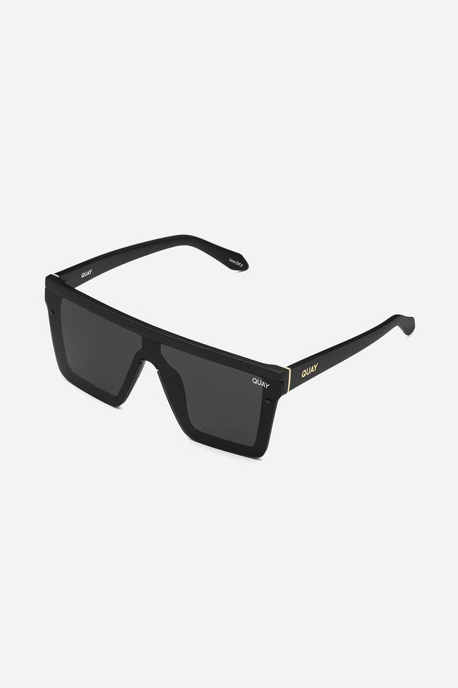 QUAY Black Hindsight Sunglasses side