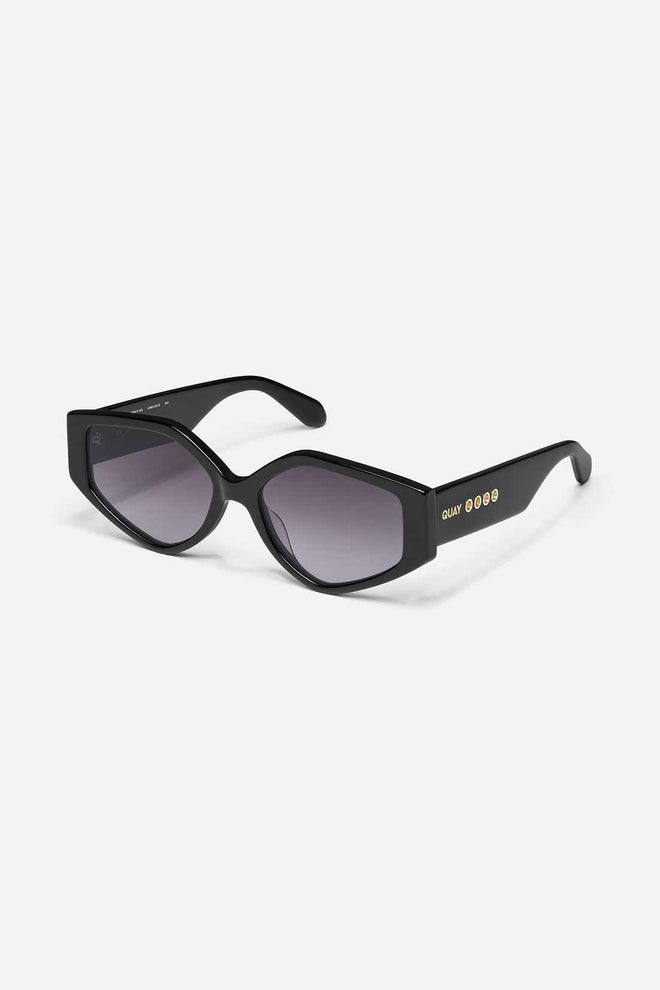 QUAY Black Hot Gossip Sunglasses side