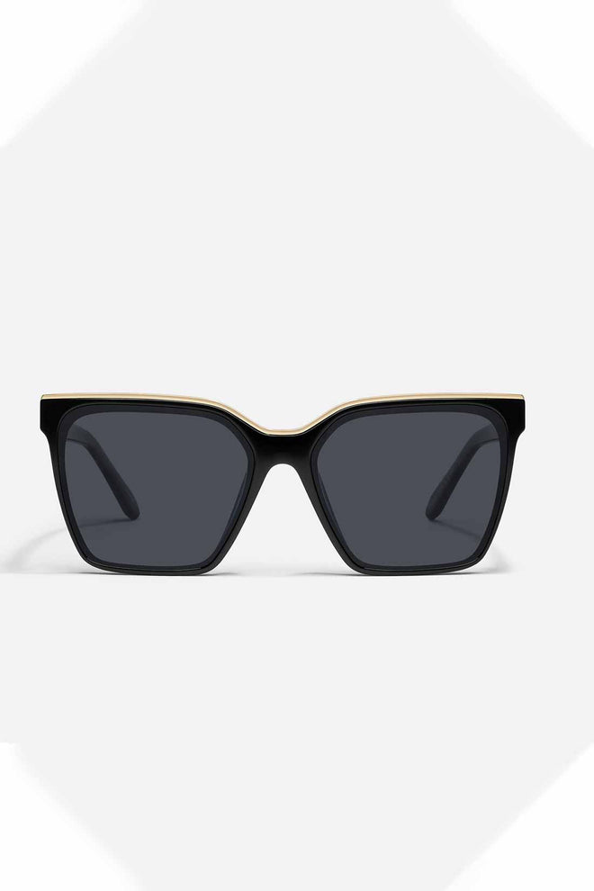 QUAY Black Gold Level Up Polarized Sunglasses