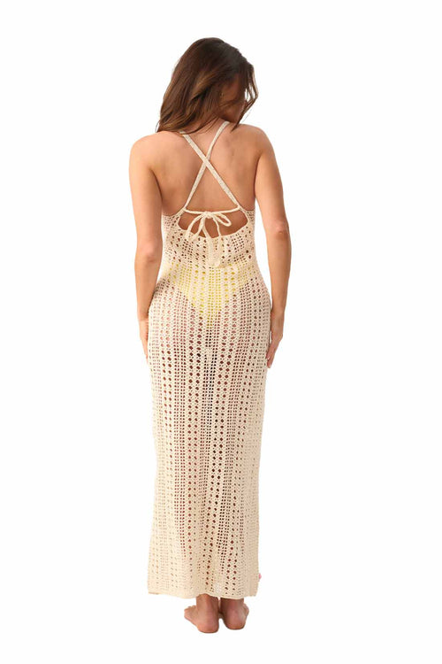 PQ Natural Lucy Flower Coverup back