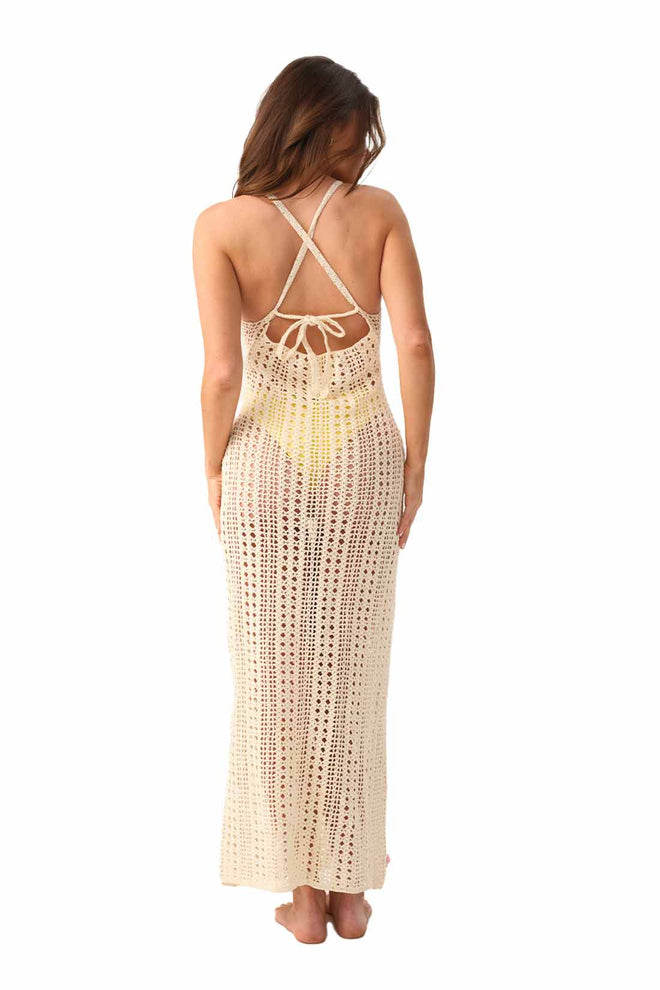 PQ Natural Lucy Flower Coverup back
