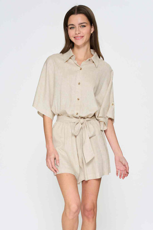 Oatmeal Kimono Romper