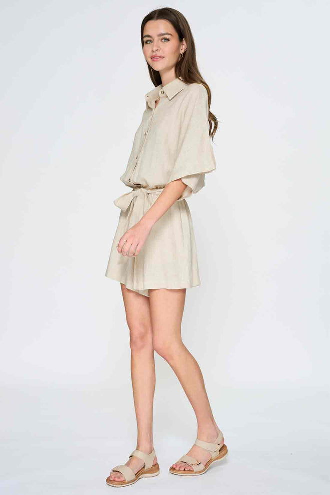 Oatmeal Kimono Romper side