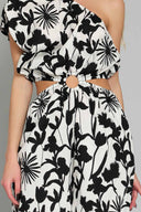 Karla One Shoulder Printed Jumpsuit detail
