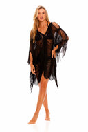 Milonga Black Fringes Coverup