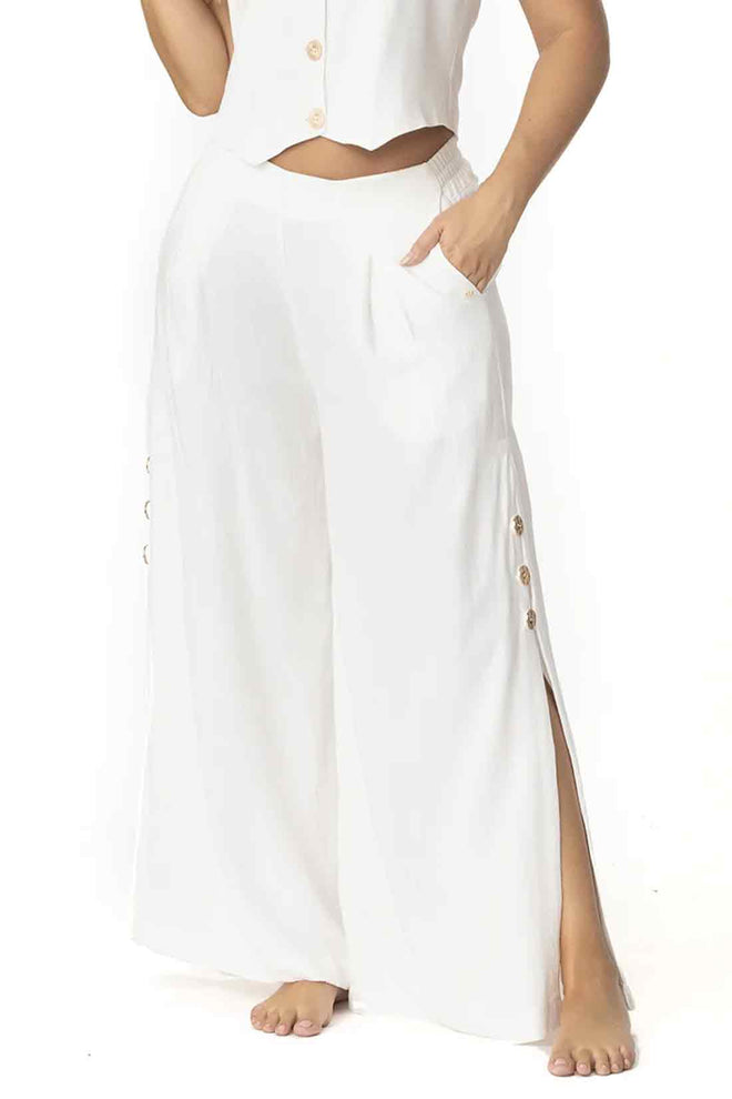 Garotas Liora Marfil Linen Pants