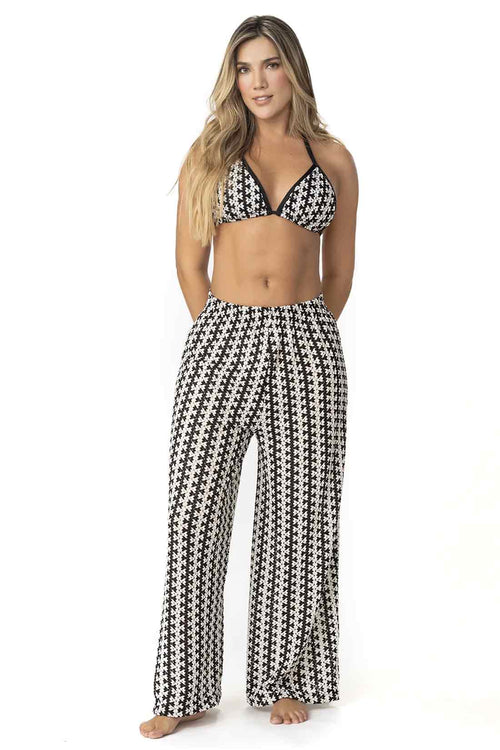 Garotas Inyra Black Zigzag Pants