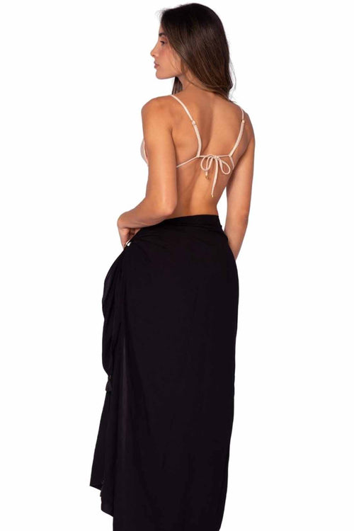 Fiory Shine Black Sarong back