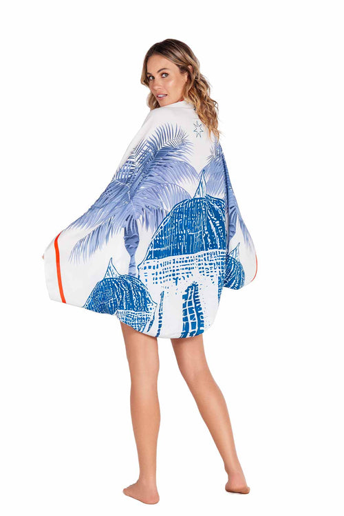 Fiory Chefchaouen Sarong kimono back