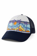  Life is Good Retro Palms Scene Trucker Hat