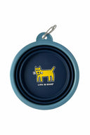 Life is Good Rocket Bone Silicone Travel Dog Bowl