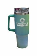 Blue Tie Dye 40oz Tumbler back