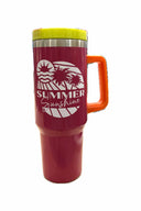 Fuchsia Color Block 40oz Tumbler