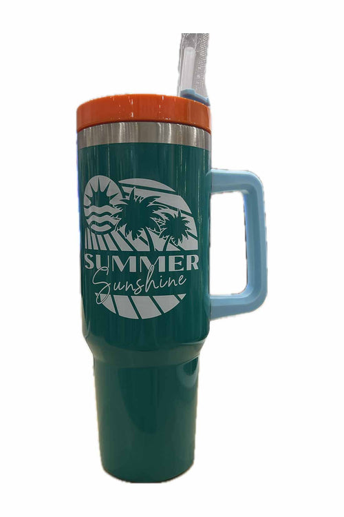 Green Color Block 40oz Tumbler