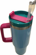 Light Blue Color Block 40oz Tumbler detail