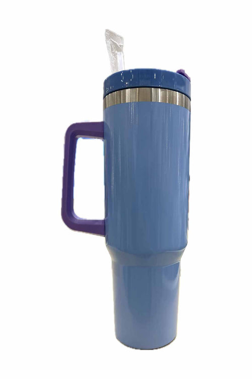 Purple Color Block 40oz Tumbler back