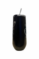 Black Solid 20 oz Flute back
