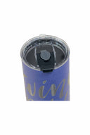Blue Solid 20 oz Flute detail