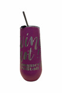 Pink Solid 20 oz Flute straw detail