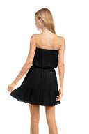 Irene Black Strapless Tube Mini Dress back