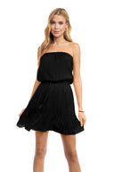 Irene Black Strapless Tube Mini Dress