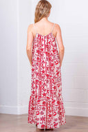 Red Shell Maxi Dress back