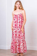 Red Shell Maxi Dress