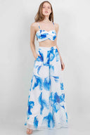Floral Blue Pants Set