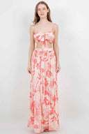 Coral Maxi Skirt Set
