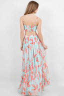 Mint Maxi Skirt Set back