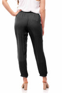 Stella Black Satin Joggers back