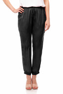 Stella Black Satin Joggers