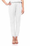Stella White Satin Joggers