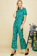Jenny Green Printed Pants Set side