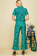 Jenny Green Printed Pants Set back
