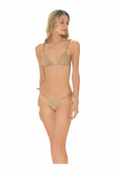 Milonga Sparkly Gold Triangle Bikini Set