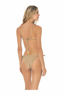Milonga Sparkly Gold Triangle Bikini Set back