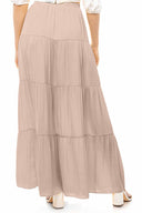 Gabriel Mauve Tiered Maxi Skirt back