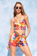 Tropical Print Shorts Set